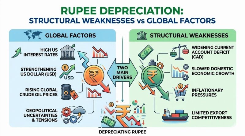 Rupee Depreciation Structural Weaknesses vs Global Factors